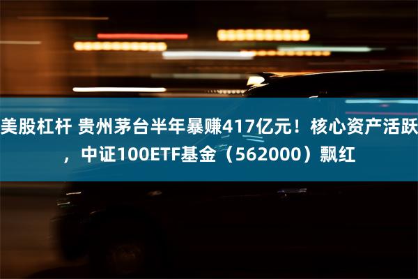 美股杠杆 贵州茅台半年暴赚417亿元！核心资产活跃，中证100ETF基金（562000）飘红