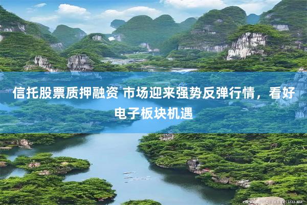 信托股票质押融资 市场迎来强势反弹行情，看好电子板块机遇