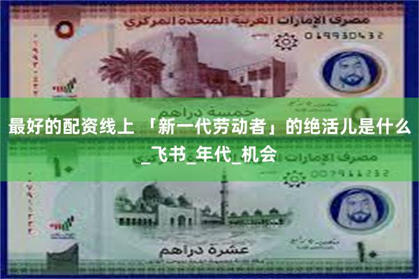 最好的配资线上 「新一代劳动者」的绝活儿是什么_飞书_年代_机会