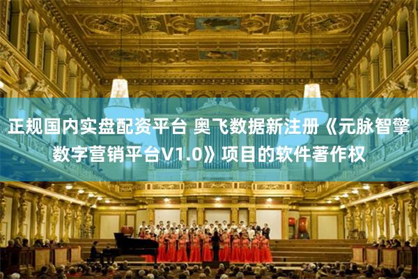 正规国内实盘配资平台 奥飞数据新注册《元脉智擎数字营销平台V1.0》项目的软件著作权